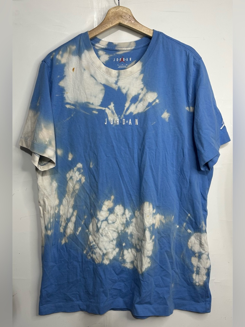 5 for $25🔥Air Jordan Bleached Dyed Blue T-Shirt XL